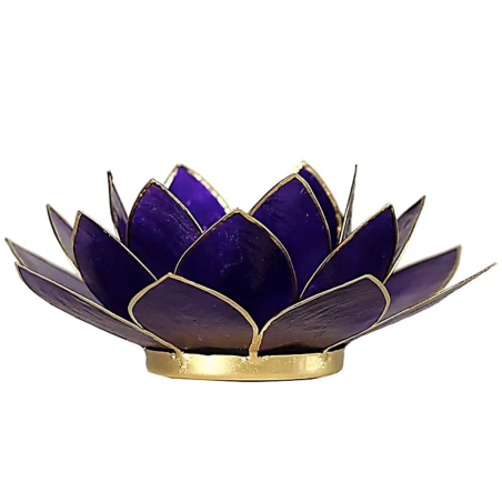 Lotus bougeoir chakra 7 -violet