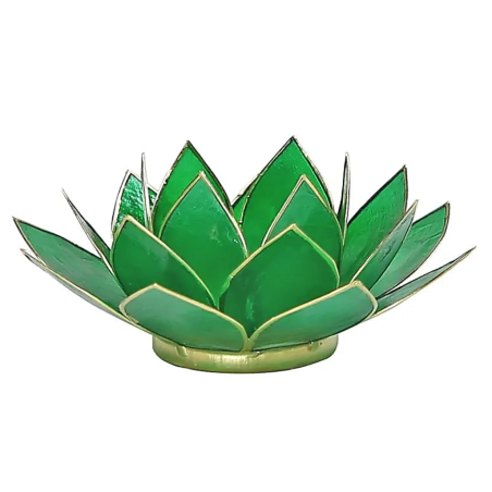 Lotus bougeoir chakra 4 - vert