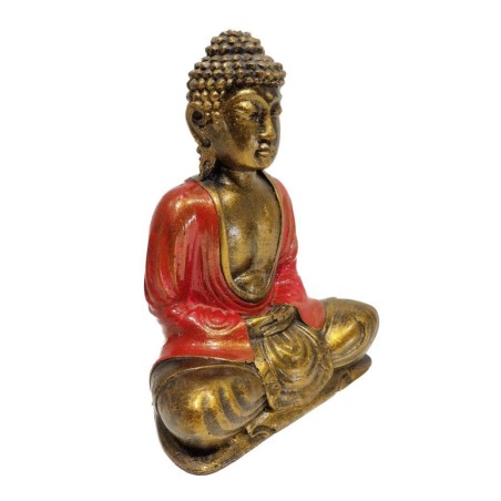 Statut Bouddha-Dhyana Mudra-Rouge