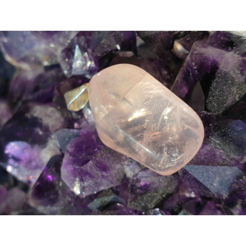 Quartz Rose percé Quartz Rose percé