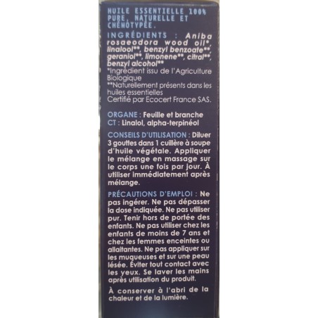 HUILE ESSENTIELLE - BOIS DE ROSE BIO
