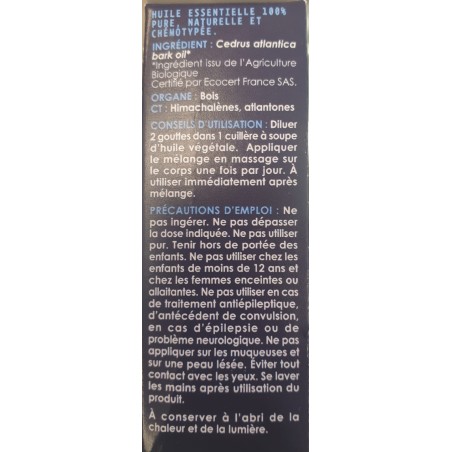 HUILE ESSENTIELLE - CÈDRE DE L'ATLAS BIO