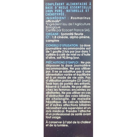 HUILE ESSENTIELLE - ROMARIN 1.8 CINÉOLE BIO