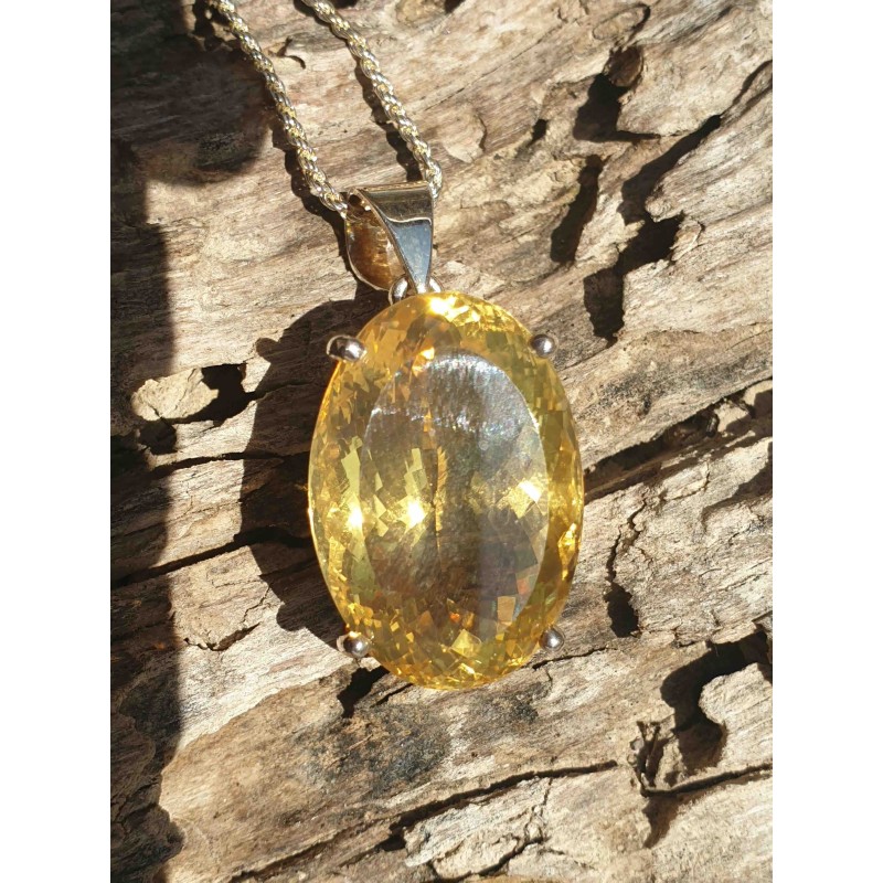Pendentif Citrine 'Diamant Jaune' Pendentif Citrine 'Diamant Jaune'
