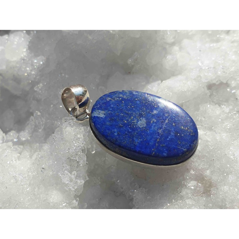 Pendentif Lapis Lazuli médaille ovale Pendentif Lapis Lazuli médaille ovale