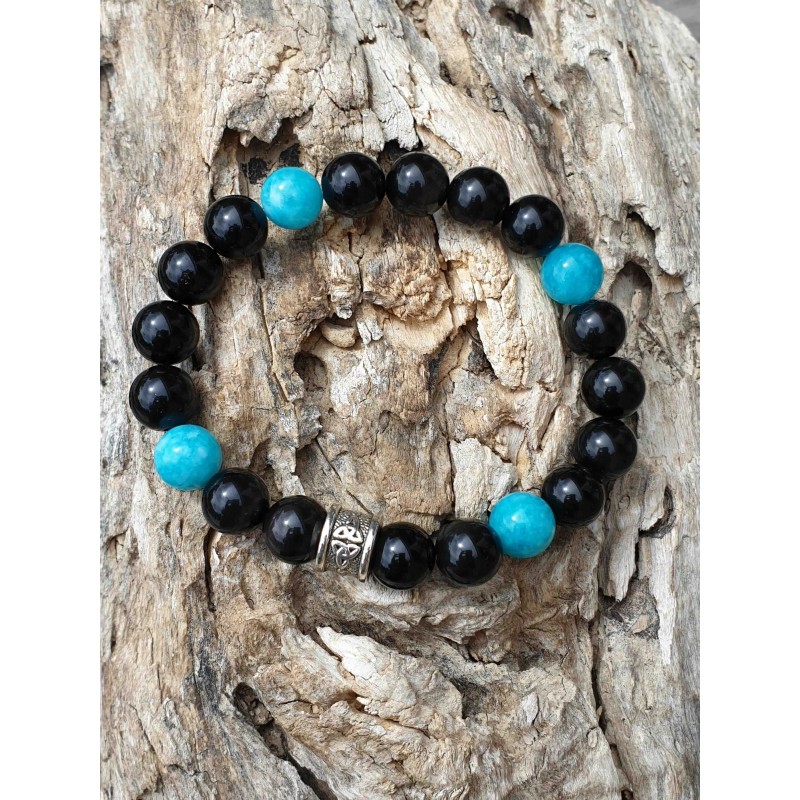 Bracelet Obsidienne dorée + Amazonite Bracelet Obsidienne dorée + Amazonite